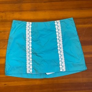 Lilly Pulitzer Blue Skort with Lace Detailing